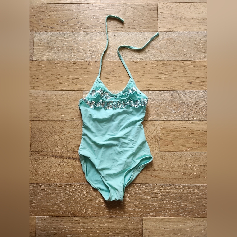 XHILIRATION | Girls one piece halter tie up swimsuit